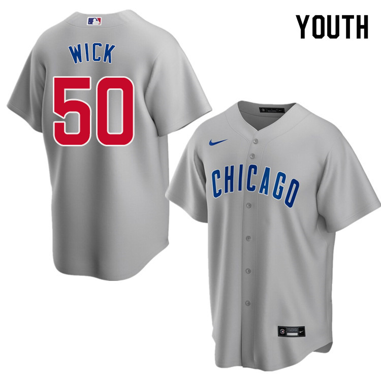 Nike Youth #50 Rowan Wick Chicago Cubs Baseball Jerseys Sale-Gray